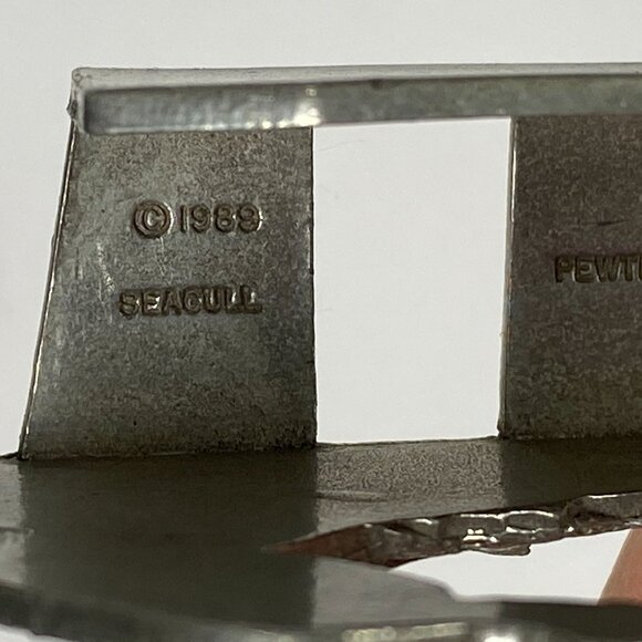 1989 Seagull Pewter Putting Golfer Business Card Holder Made in Canada - Picture 5 of 7